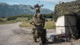 military personnel with drone