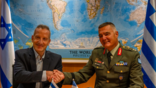 Director General of the Israel Ministry of Defense, Maj. Gen. Amir Baram (left) and Greek General Director of the General Directorate for Defence Investments and Armaments Maj. Gne. Ioannis Bouras (right).