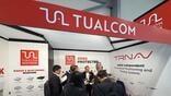 tualcom booth at farnborough