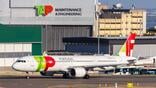 TAP Portugal Airbus A321neo in front of TAP Maintenance & Engineering building