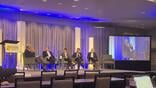RAA Conference airframers panel. From left: GoJet Airlines president & CEO Rick Leach; MHI RJ Aviation Group SVP strategy & business development Ross Mitchell; Deutsche Aircraft chief commercial officer Anastasija Visnakova; Embraer chief commercial officer Martyn Holmes; ATR managing director & ATR Americas president Chris Jones.