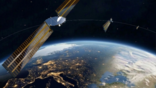 satellite orbits earth overlooking europe