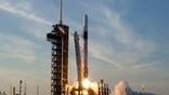 A SpaceX Falcon 9 rocket carrying the company’s Dragon spacecraft launches NASA’s SpaceX Crew-10 mission to the International Space Station on March 14, 2025.