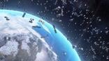 hundreds of satellites orbiting over earth