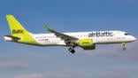 AirBaltic A220 flying