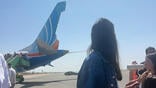 damaged FlyDubai tail rudder