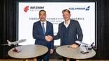 air china and icelandair presidents shaking hands