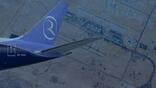 Riyadh Air 787 tail superimposed on satellite view of Riyadh Airport