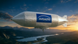 silver avealto airship in air rendering