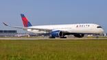 delta air lines airbus a350-900 on ground