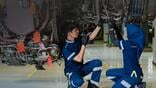 gmf aeroasia engineers carrying out MRO work