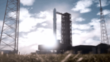 rocket on launchpad