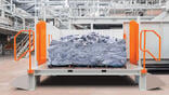 Gen Phoenix processing facility showing pallet of discarded industrial leather scraps