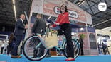 Woman on bicycle