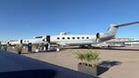 gulfstream g600 aircraft in a lineup
