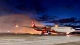 vietjet aircraft at night