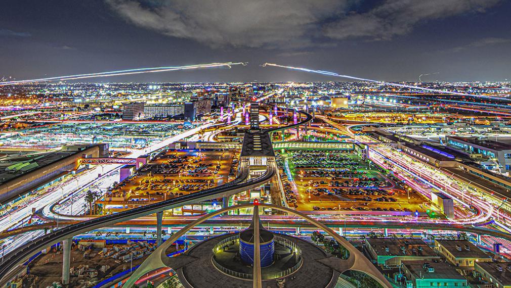 LAX at night