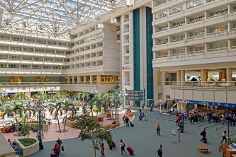 MCO Terminal A and B Atrium With Hyatt Regency Hotel