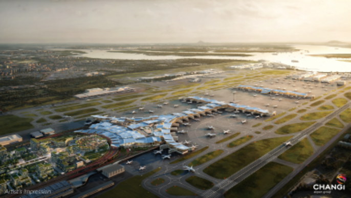 Aerial View of Changi Airport