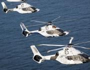 helicopters over water