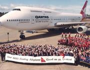 celebration near aircraft on runway