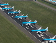 KLM parked aircraft