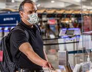 Delta Air Lines passenger with mask