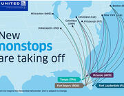 United Airlines new nonstop routes