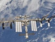 iss with earth backdrop