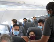 Frontier Airlines passengers with masks