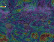 Visualization of Spire Global satellite-based radio occultation data. 