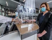 Delta Air Lines passenger with mask 