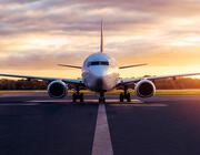 AerCap plane with sunset
