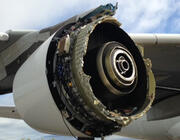 damaged A380 engine 