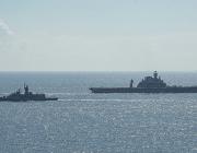 Indian aircraft carrier at sea