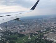 Washington DC aerial view from plane