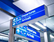 Heathrow Airport departures arrivals signs