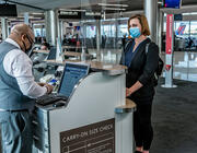 Delta Air Lines passenger at gate