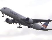 A350 takeoff with 100 percent SAF onboard