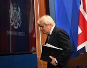 Britain's Prime Minister Boris Johnson at press conference
