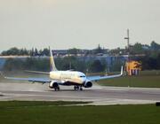 Ryanair landing at Vilnius