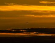 generic aircraft sunset