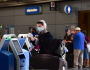 traveler at LAX check-in