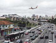 GOL plane landing at Congonhas Sao Paulo