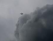 plane in clouds