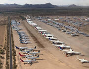 stored jets in AZ desert