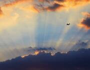 generic plane in clouds