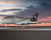 A Jet Edge-branded Bombardier Challenger.