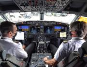 pilots in flight deck