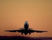 generic aircraft sunset